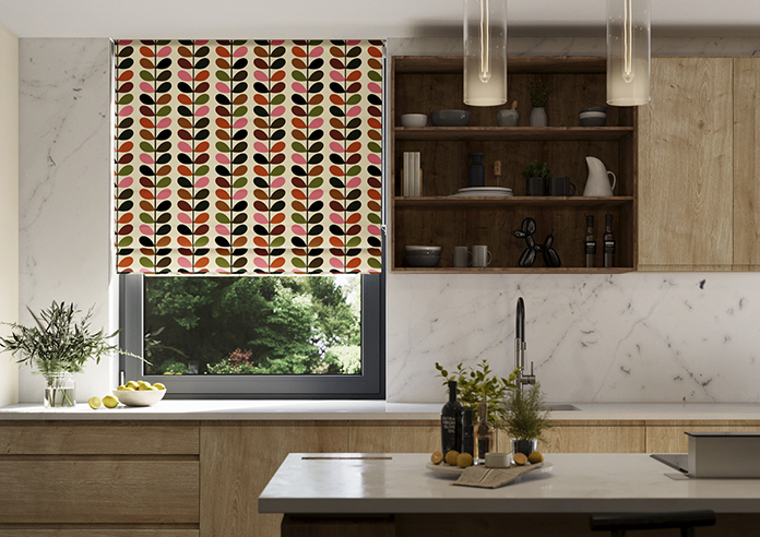 Orla Kiely Multi Stem, Pink & Red - Twist&Fit Roman Blind - Image 3